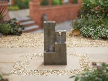 Wooded Pillars Water Feature with LED