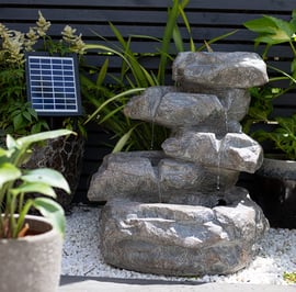 Tumbling Rocks Solar Water Feature