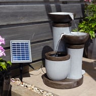 Tres Bowls Solar Fountain