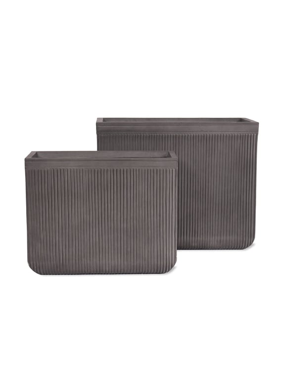 Midford Rectangular Garden Planter Set of Two