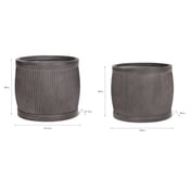 Midford Round Garden Planter Set Dimensions