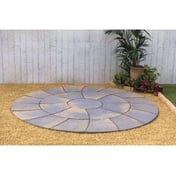 Abbey 2.4m Twist Circle Patio Kit Antique