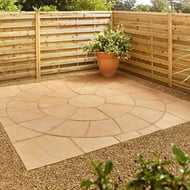 Abbey 2.4m Twist Circle Patio Kit York Gold