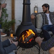 Extra Large Murcia Steel CHarcoal Chimenea with Grill