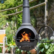 Extra Large Murcia Steel Chimenea with Grill and Cover