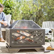 Brooklyn Steel Patio Firepit with Grill