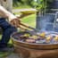 Globe Steel Firepit BBQ with Grill