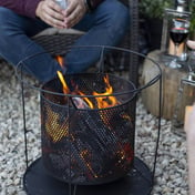 Kora Suspended Steel Woodburning Firepit