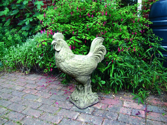 Large Stone Cockerel Statue