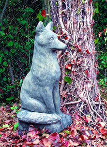 Large Stone Fox Statue