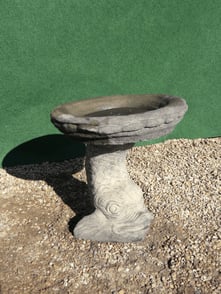 Dolphin Stone Birdbath