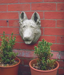 Alsatian Stone Wall Plaque