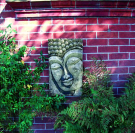 Stone Buddha Relief Wall Plaque