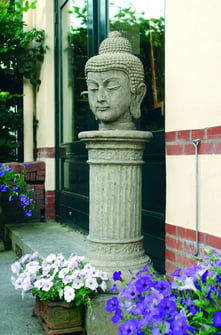 Stone Buddha Head Statue