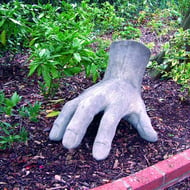 Giant Right Hand Garden Statue Lying down