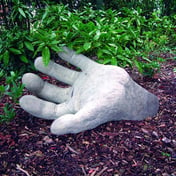 Giant Left Hand Garden Statue Lying down