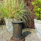 Doric Column Stone Garden Pedestal in Umber