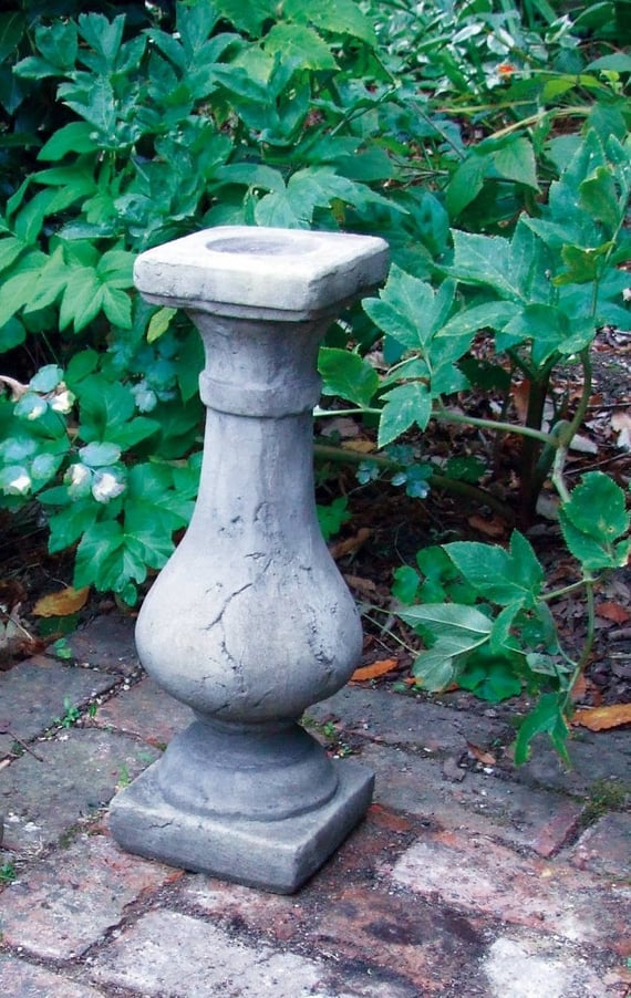 Large Baluster Candlestick Stone Garden Plinth