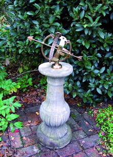 Medium Armillary on Victorian Stone Garden Pedestal