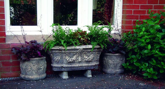 Swagged Stone Garden Trough