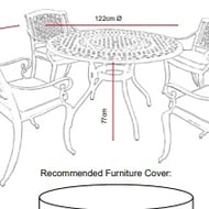 Lichfield Ballykeel 4 Seat Dining Set Dimensions