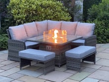 Lichfield Campania Casual Rattan Sofa Set with Firepit