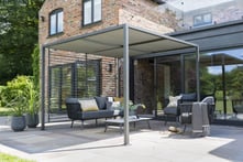 Garden Must Haves 2.8m Sliding Roof Gazebo in Grey