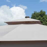 Garden Must Haves 3m Luxury Gazebo Taupe Ventilation