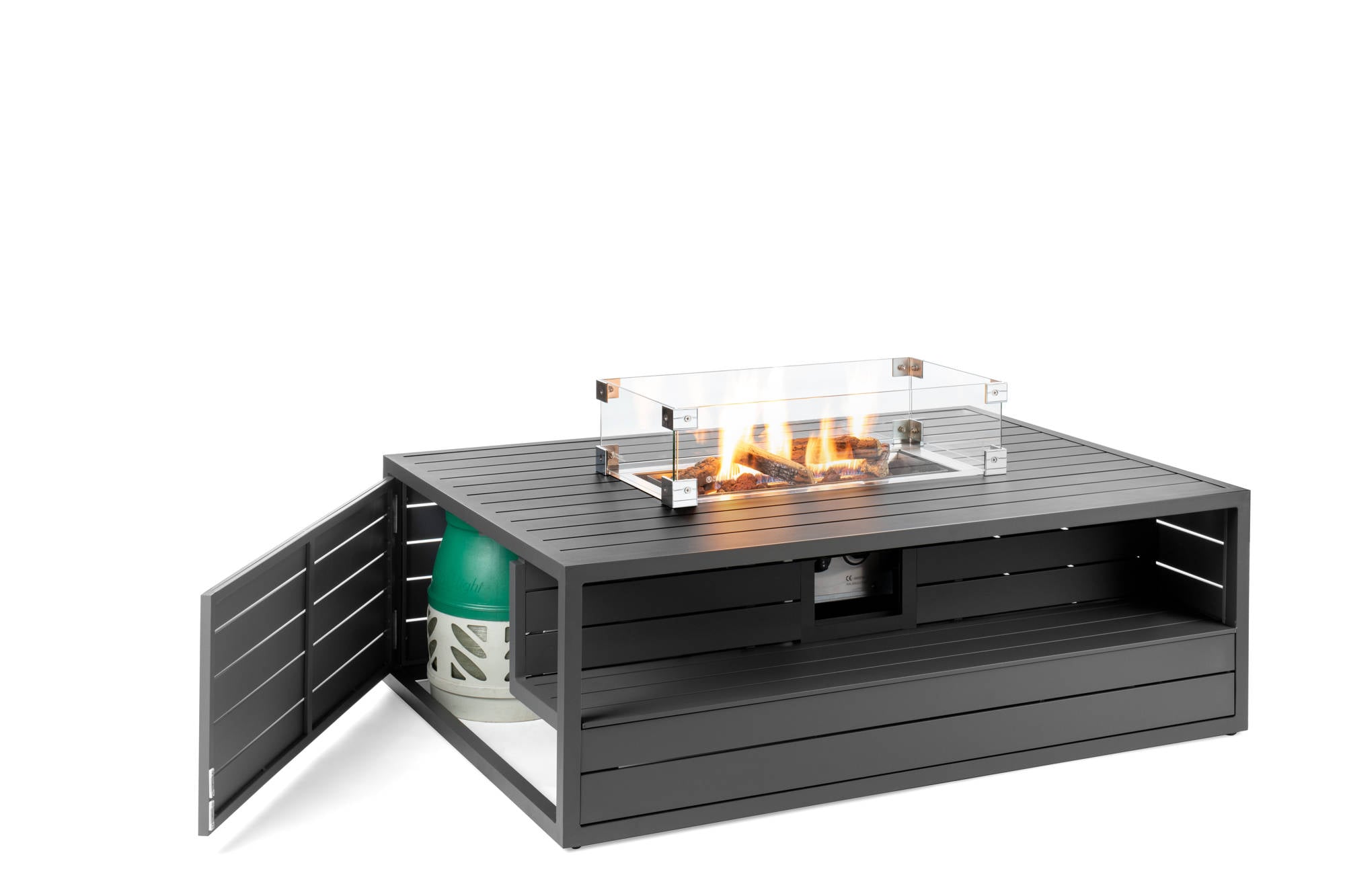 Happy Cocooning Rectangular Anthracite Gas Fire Pit