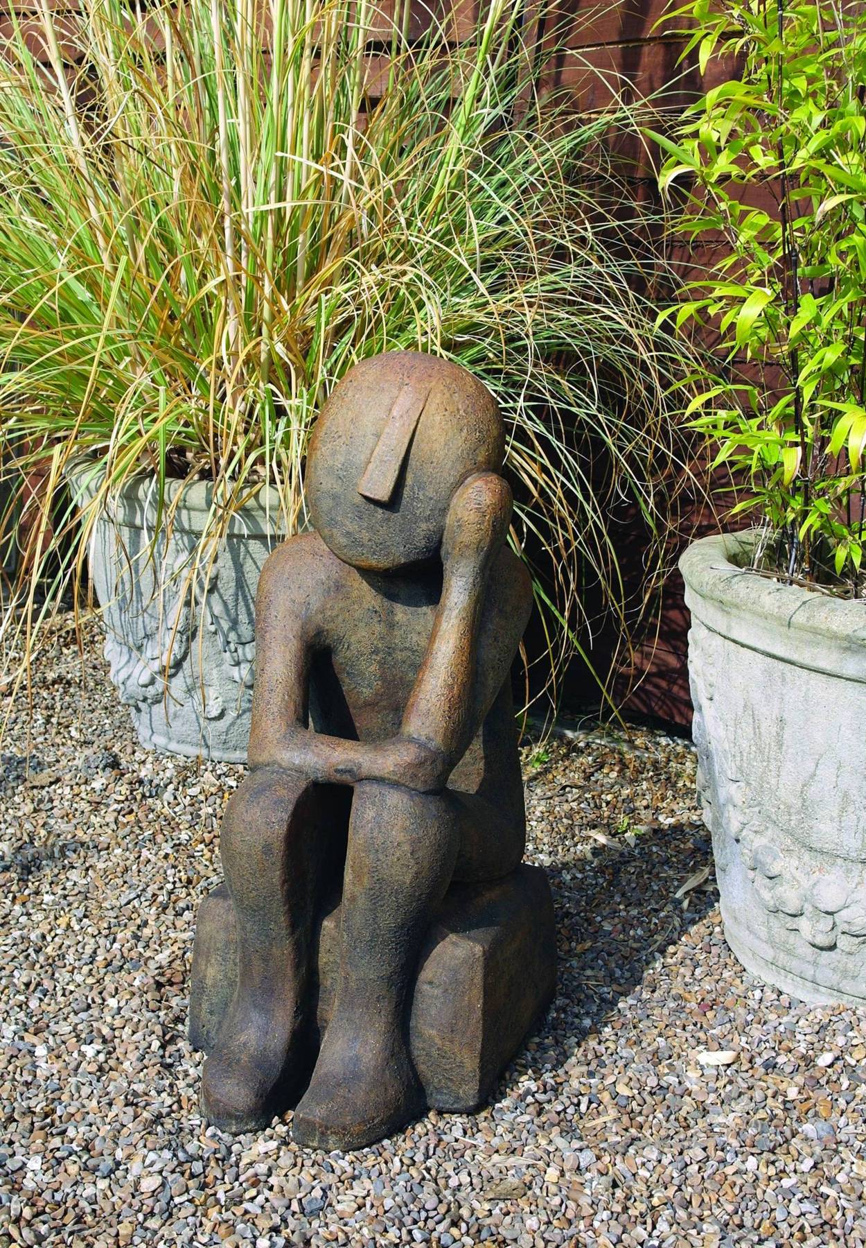 contemporary garden statue