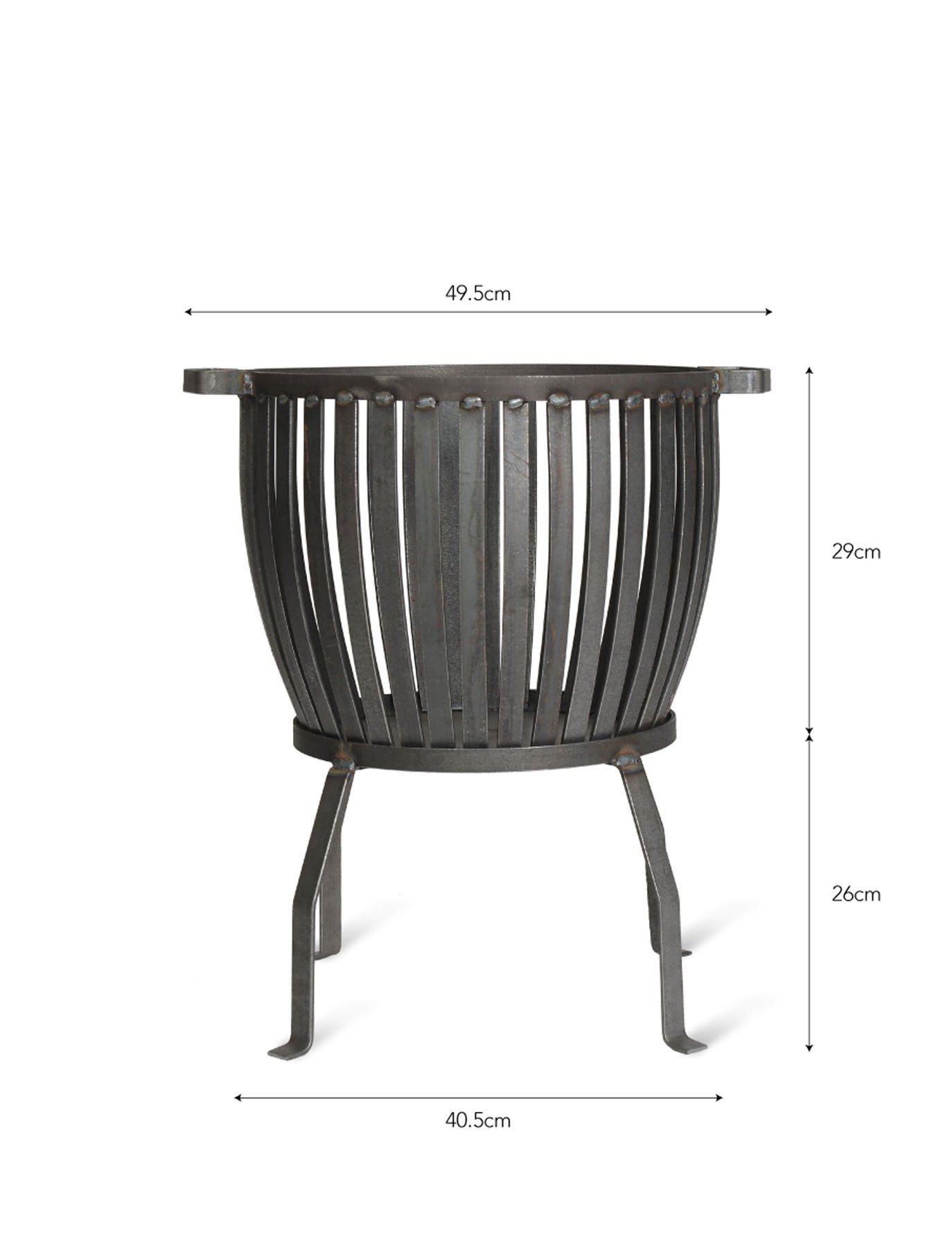 Bould Small Basket Fire Pit Dimensions