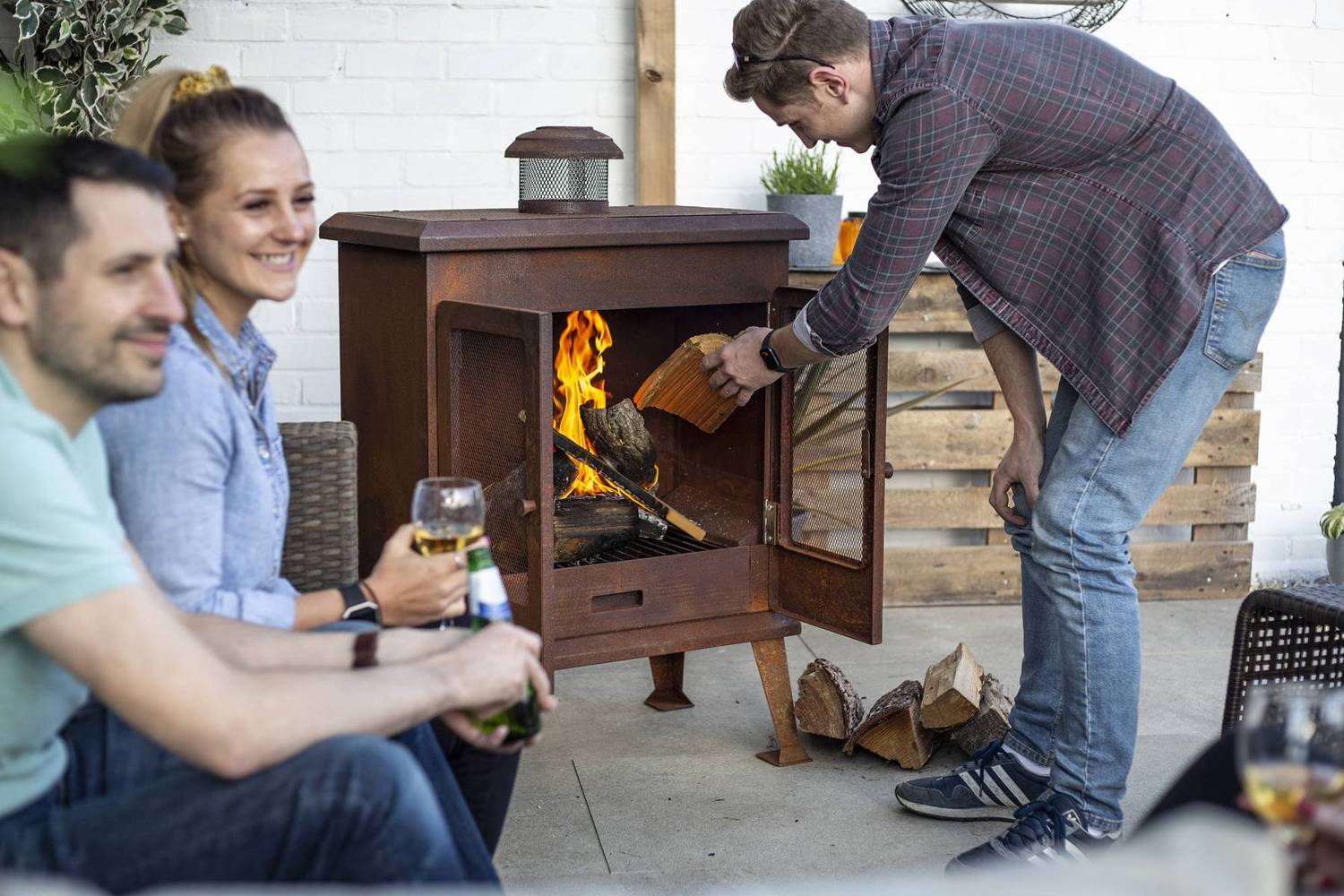 Volantis Steel Outdoor Cabinet Fireplace