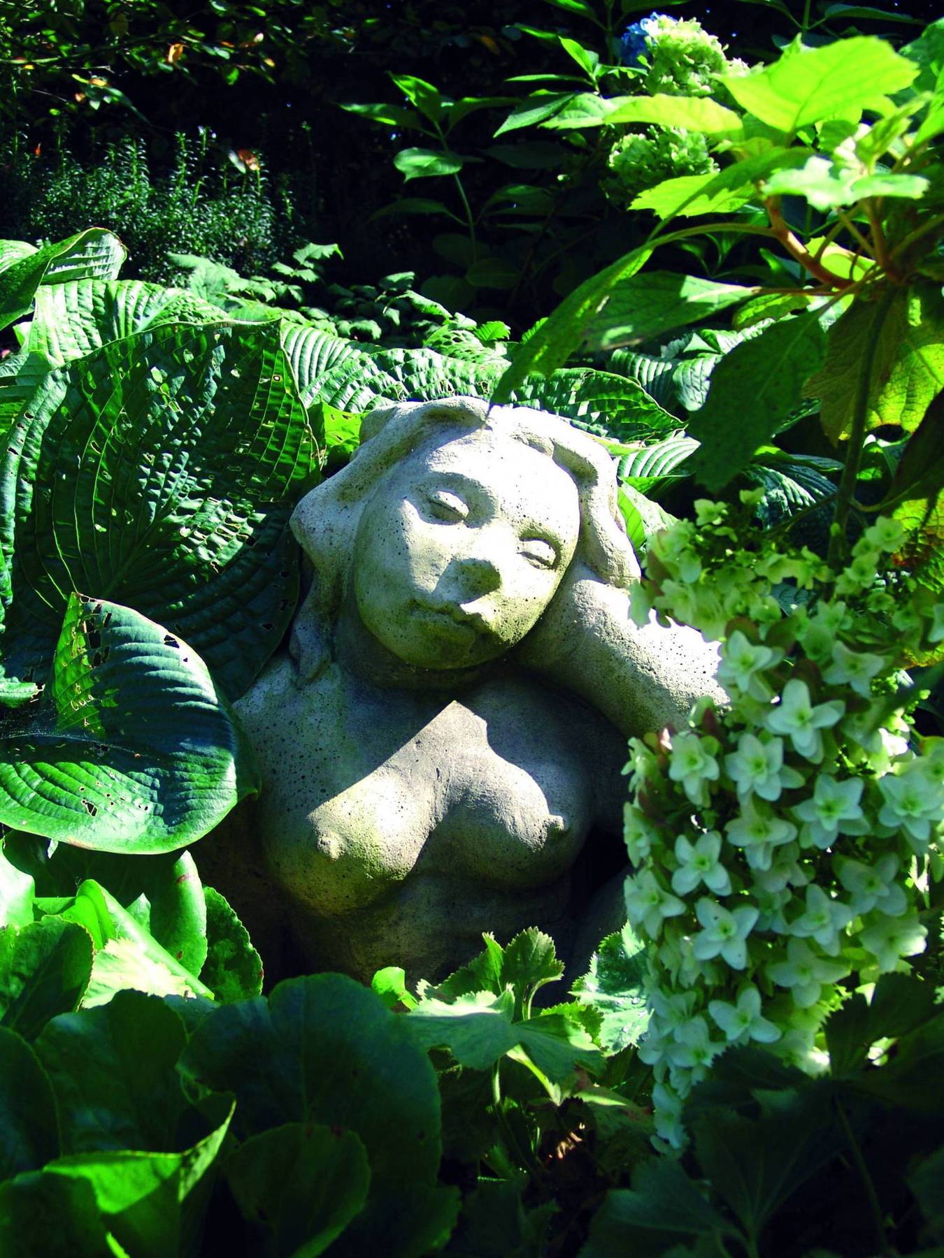 Seated Gaia Stone Garden Statue-C0806