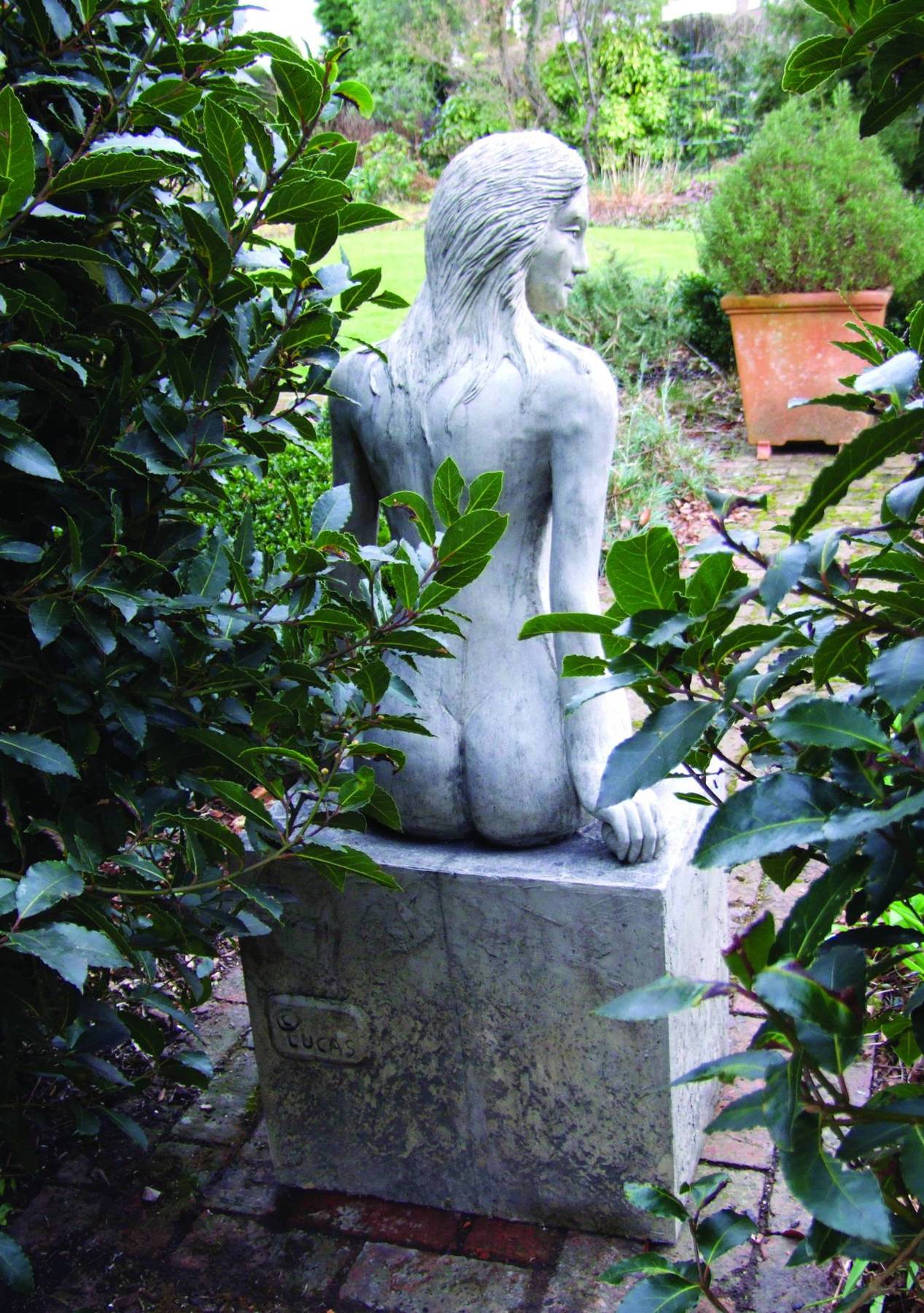 Eve Naked Statue Back