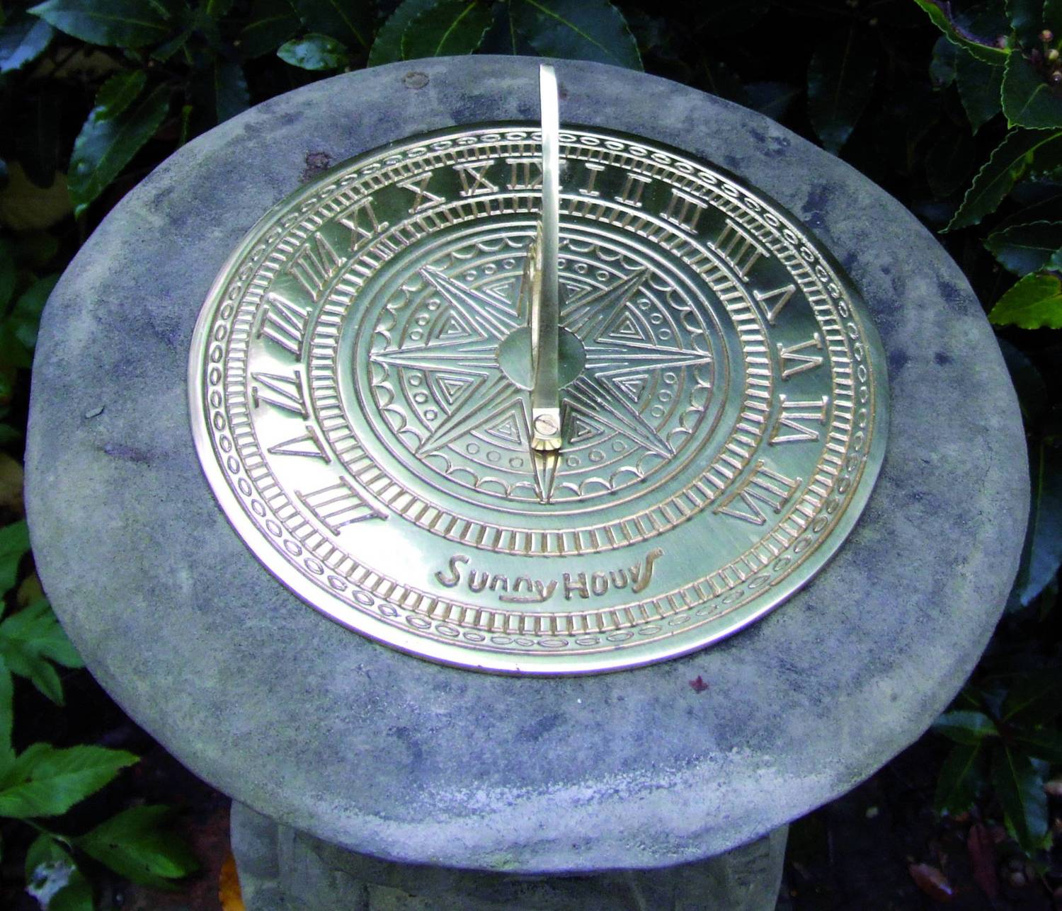 Round Brass Sundial