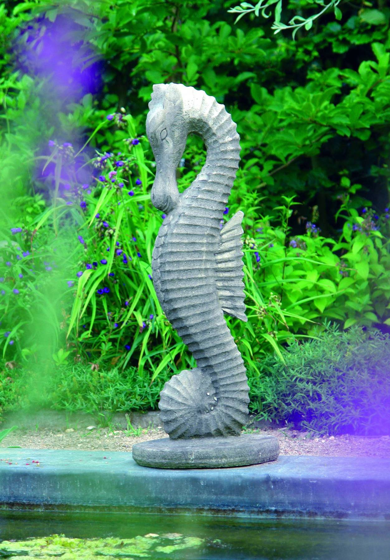 Stone Seahorse Statue