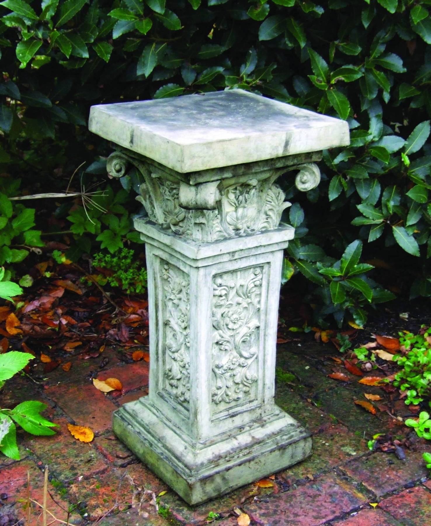 Rococo Stone Garden Pedestal