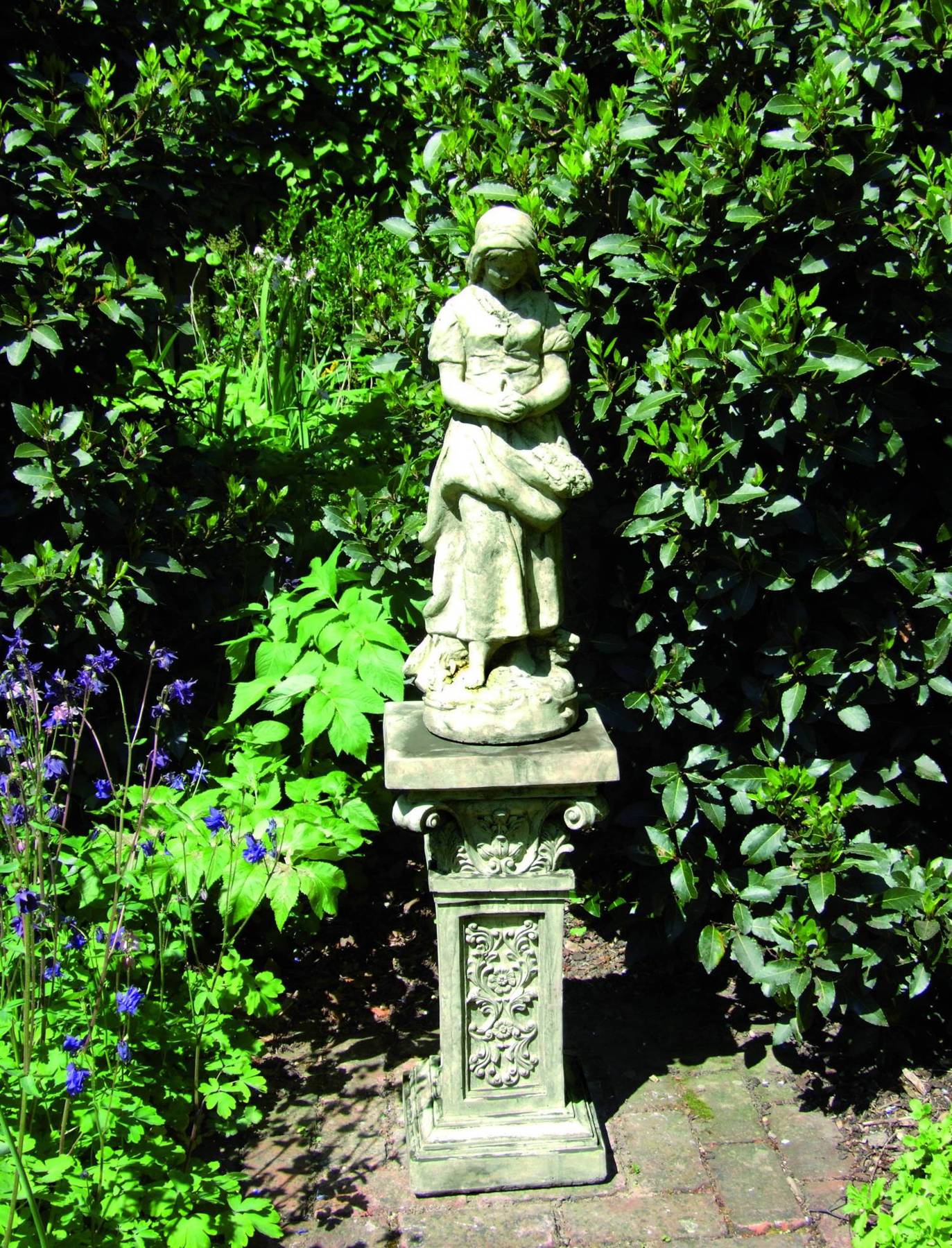 Peasant Girl Garden Statue