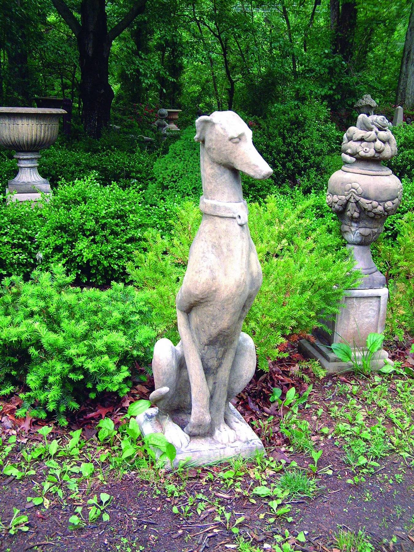 plastic dog garden ornaments