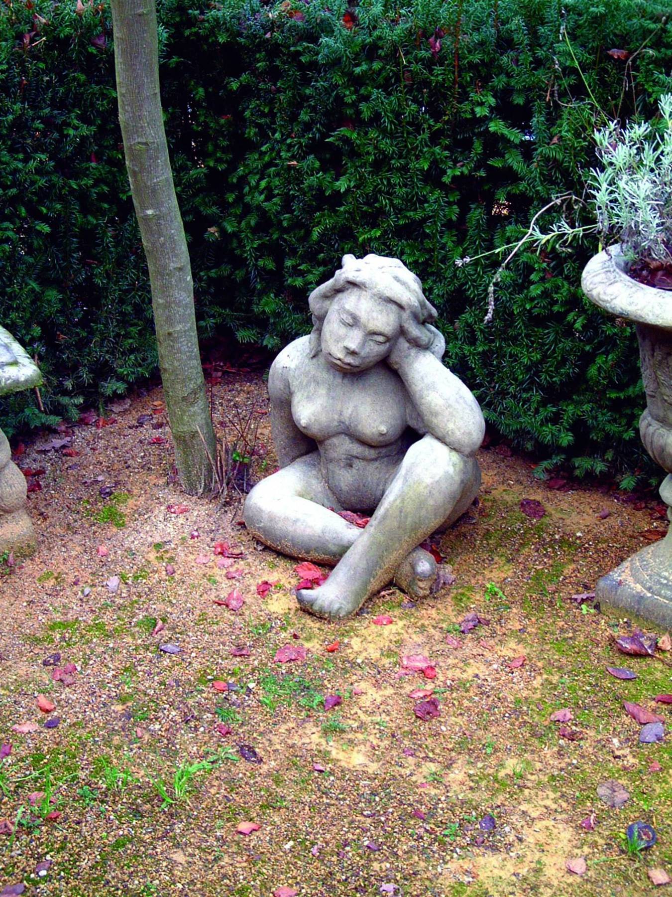 Seated Gaia Stone Statue