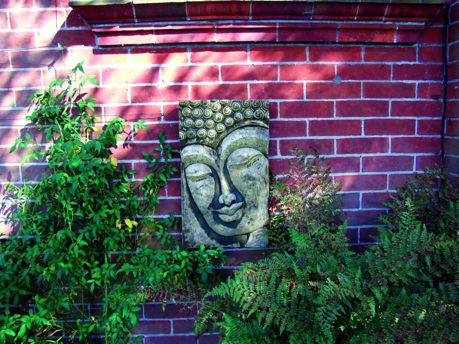 Stone Buddha Relief Wall Plaque