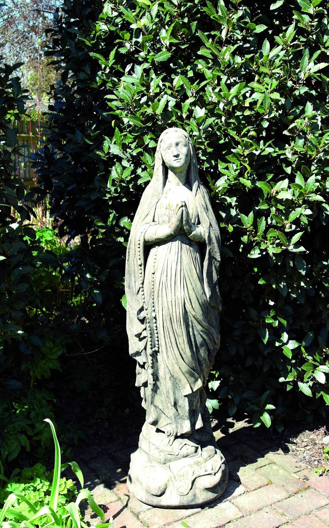 Medieval Madonna Garden Statue