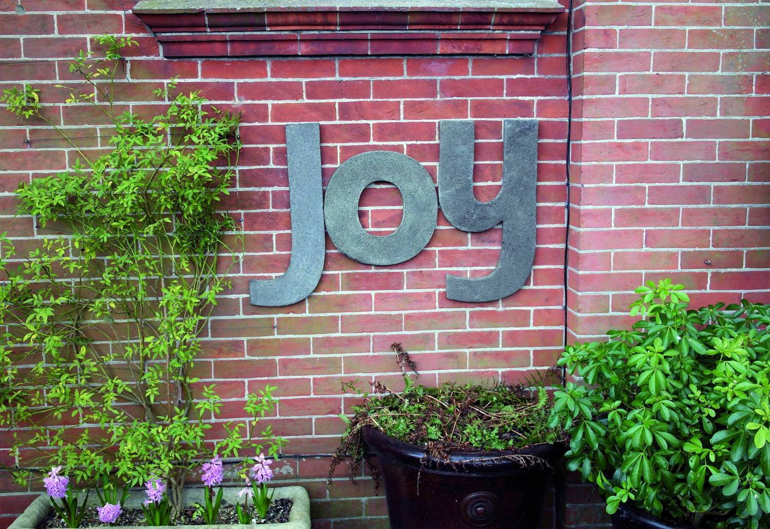 Joy Stone Garden Lettering