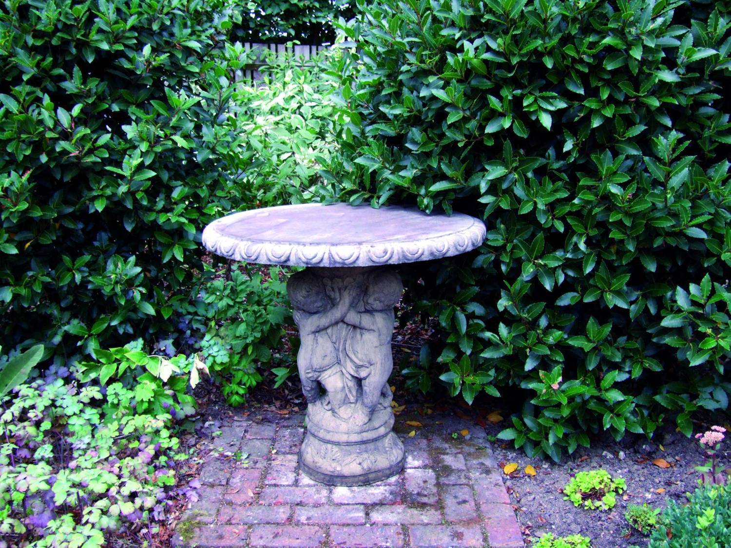 Three Cherub Stone Garden Table