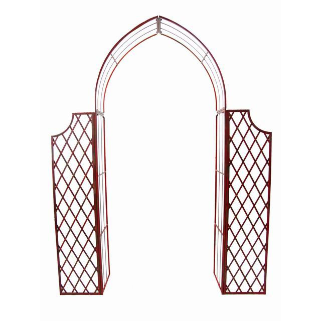 Lattice Metal Garden Arch with Side Panels