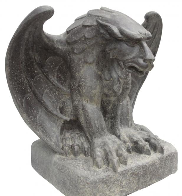 Seated Gothic Dragon Stone Ornament