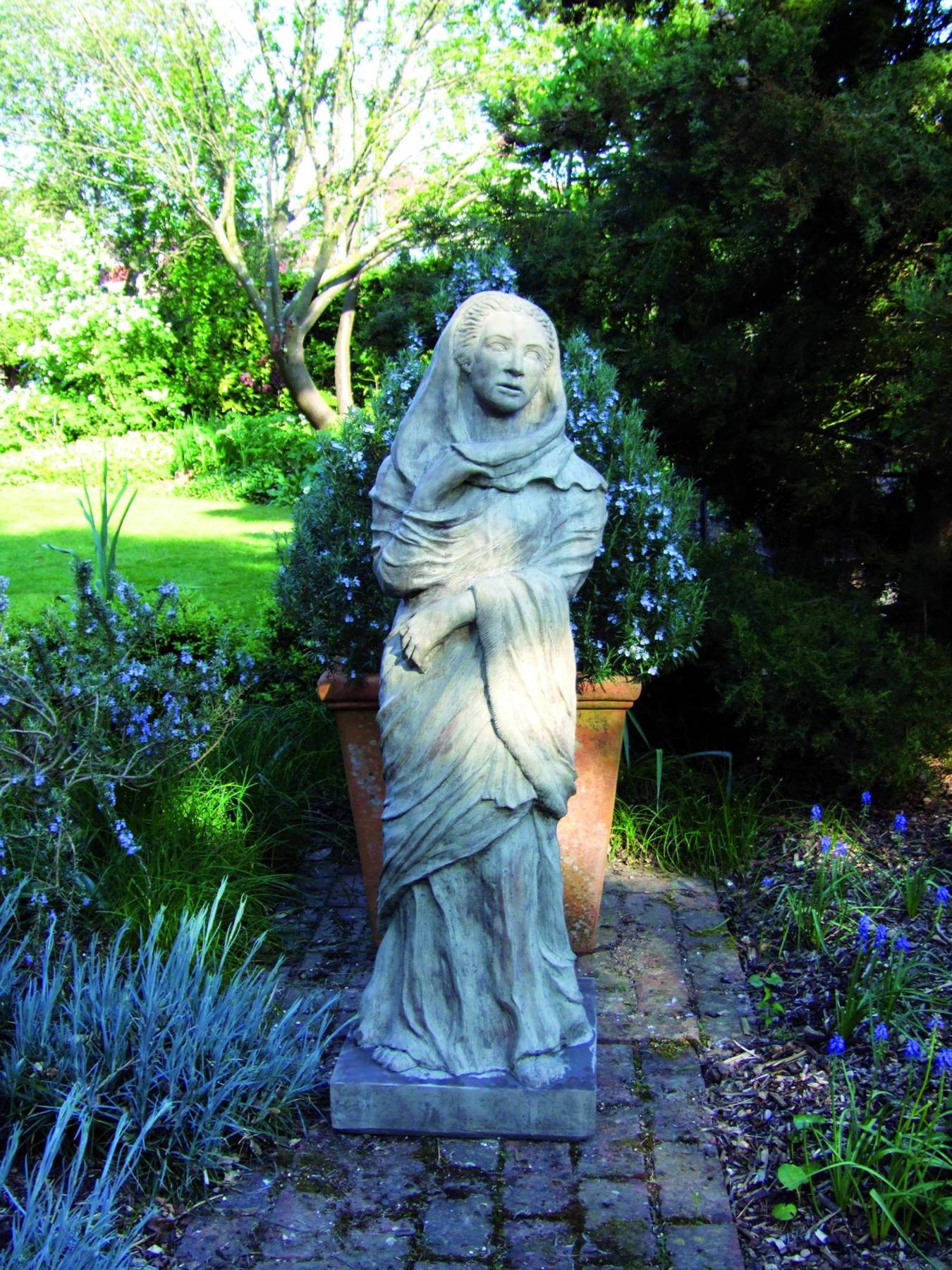 Draped Maiden Garden Statue