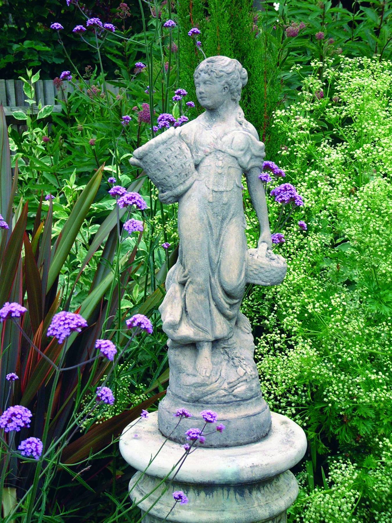 Country Girl Garden Statue