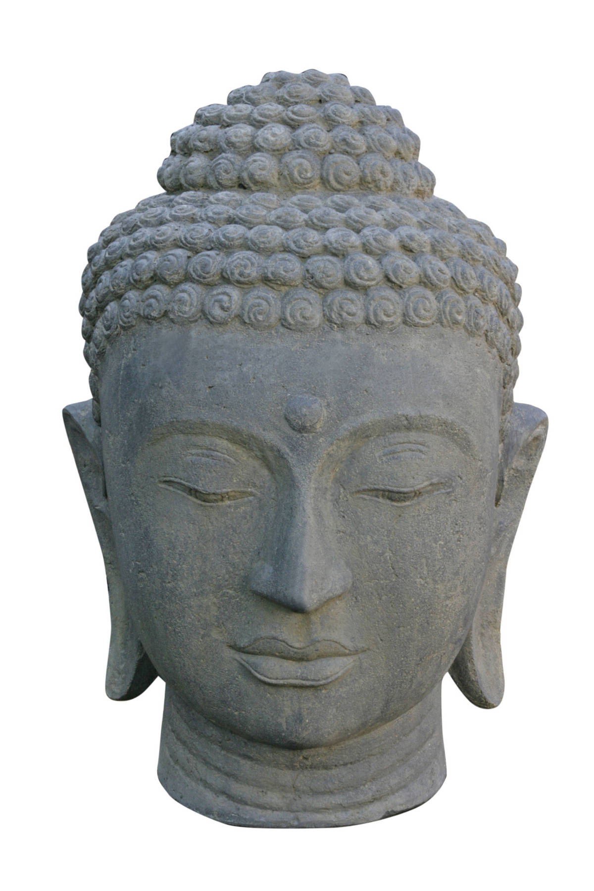 Medium Buddha Head Stone Ornament